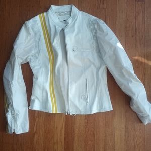 ALDO white leather jacket